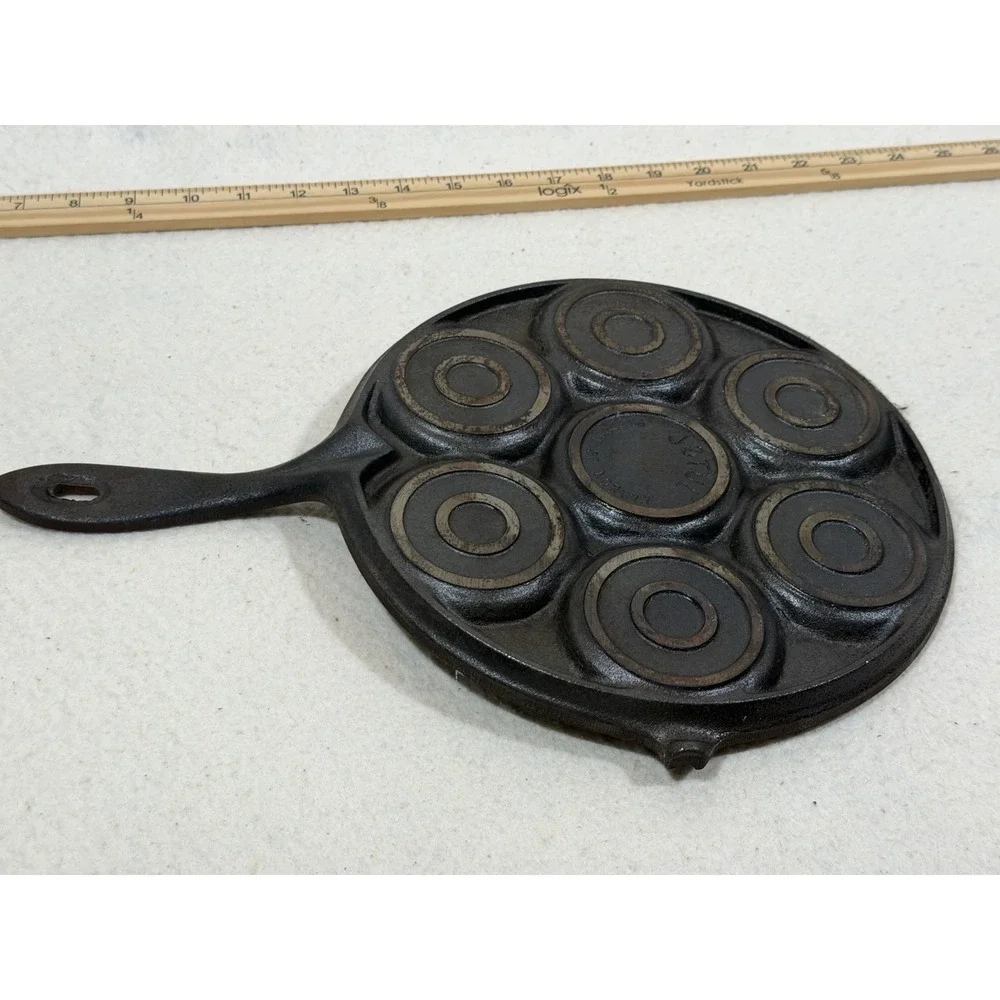 Jotul Cast Iron Aebleskiver Pan 7 Cup Danish Cottagecore Hygge Kitchen